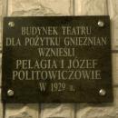 Teatr Aleksandra Fredy - Tablica pamiątkowa