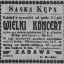 Saska Kępa - Wielki koncert - reklama z 